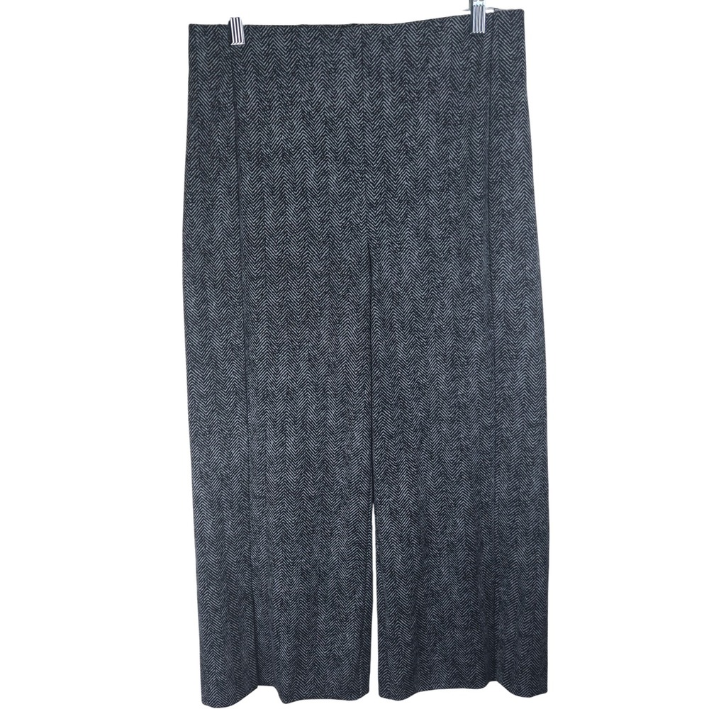 Joseph Ribkoff Womens Pull On Cropped Wide Leg Pants Chevron Print Lagenlook‎
